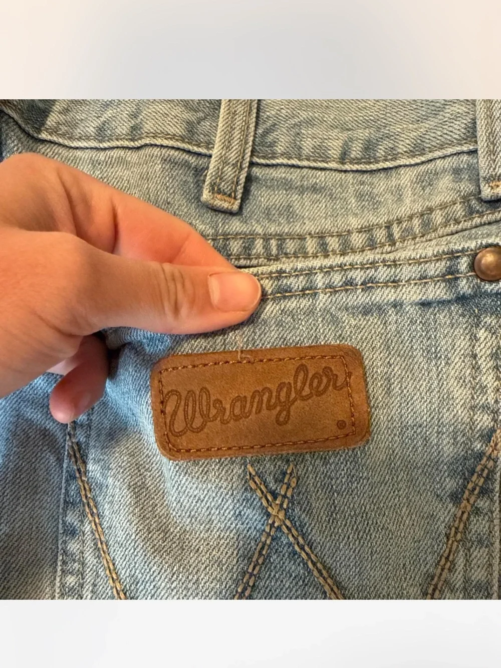 Wrangler Light Wash Denim Cutoff Shorts